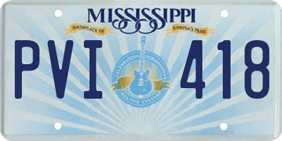 MS license plate PVI418