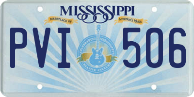 MS license plate PVI506