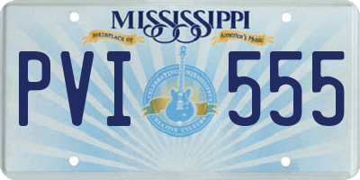 MS license plate PVI555
