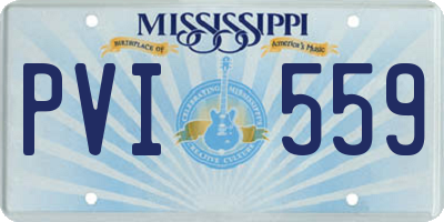 MS license plate PVI559