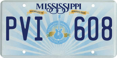 MS license plate PVI608