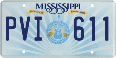 MS license plate PVI611