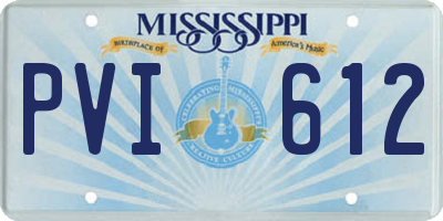 MS license plate PVI612