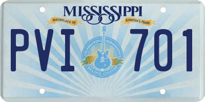 MS license plate PVI701