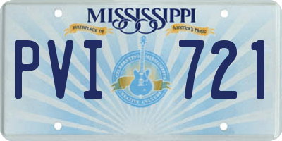MS license plate PVI721