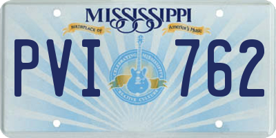 MS license plate PVI762