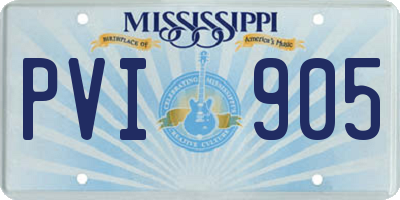 MS license plate PVI905