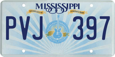 MS license plate PVJ397