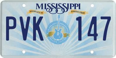 MS license plate PVK147