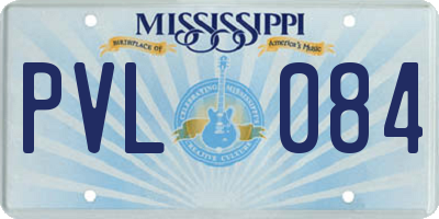 MS license plate PVL084