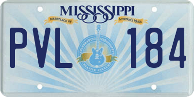 MS license plate PVL184