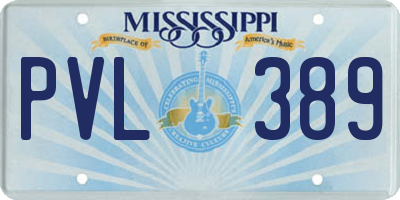 MS license plate PVL389