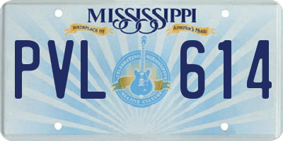 MS license plate PVL614