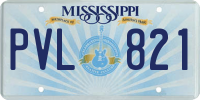 MS license plate PVL821