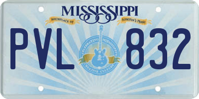 MS license plate PVL832
