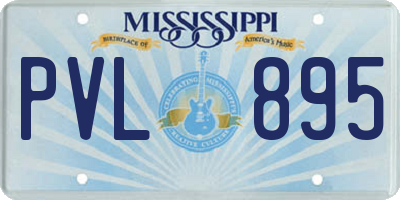MS license plate PVL895