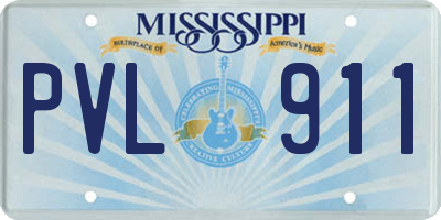 MS license plate PVL911