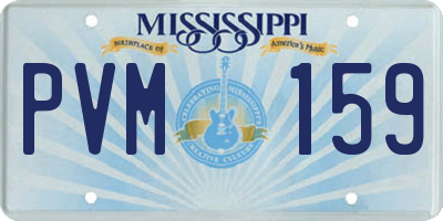 MS license plate PVM159