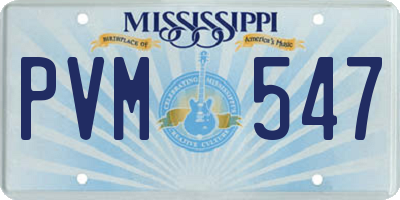 MS license plate PVM547