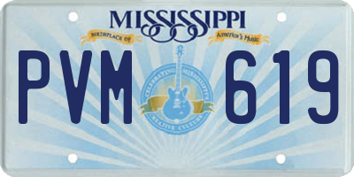 MS license plate PVM619
