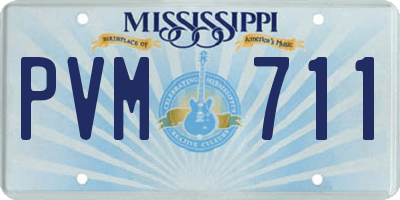 MS license plate PVM711