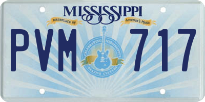 MS license plate PVM717