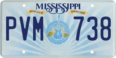 MS license plate PVM738