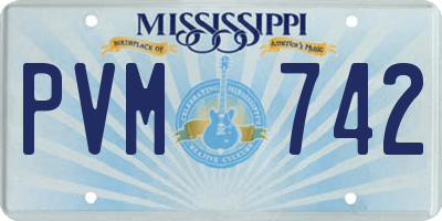 MS license plate PVM742