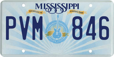MS license plate PVM846