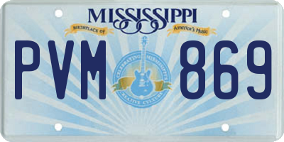 MS license plate PVM869
