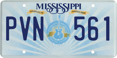 MS license plate PVN561