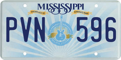 MS license plate PVN596