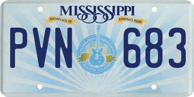 MS license plate PVN683