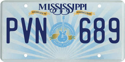 MS license plate PVN689