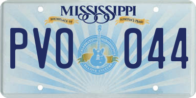 MS license plate PVO044
