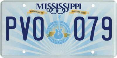 MS license plate PVO079