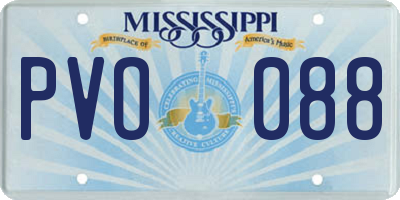 MS license plate PVO088