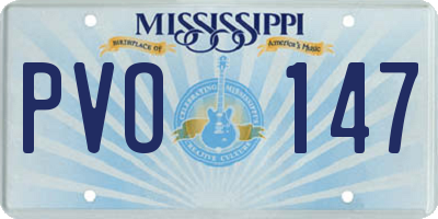 MS license plate PVO147