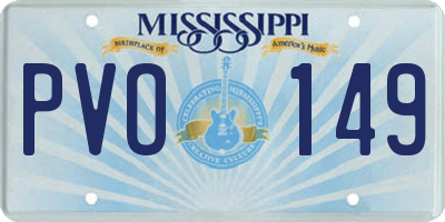 MS license plate PVO149