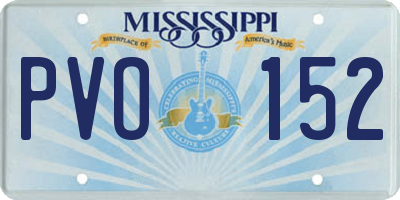 MS license plate PVO152