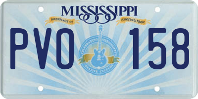 MS license plate PVO158