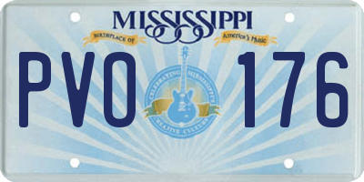MS license plate PVO176