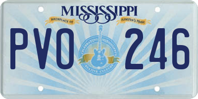 MS license plate PVO246
