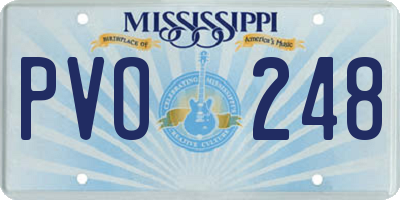 MS license plate PVO248