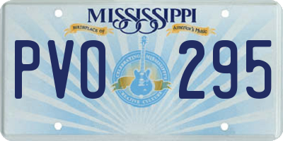 MS license plate PVO295