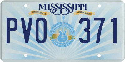 MS license plate PVO371