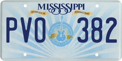 MS license plate PVO382