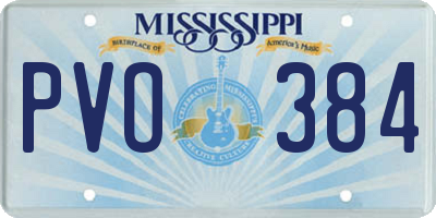 MS license plate PVO384
