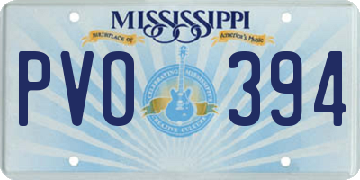 MS license plate PVO394