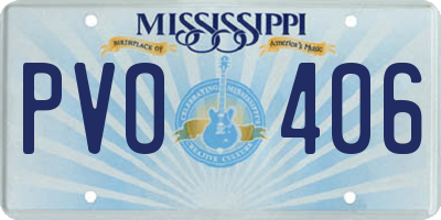 MS license plate PVO406
